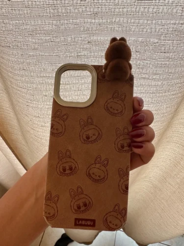 2025 New Ins Cartoon Cute 3d Labubu Handheld Rope Phone 16 Promax Phone Case For iphone 15 14 13 12 11 Pro Max Anti Fall Cover photo review